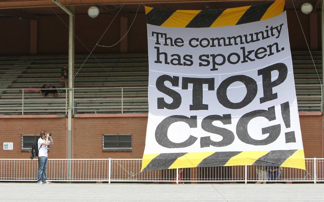 Stop CSG Illawarra has taken its protest to NSW Premier Barry O'Farrell's North Shore electorate.