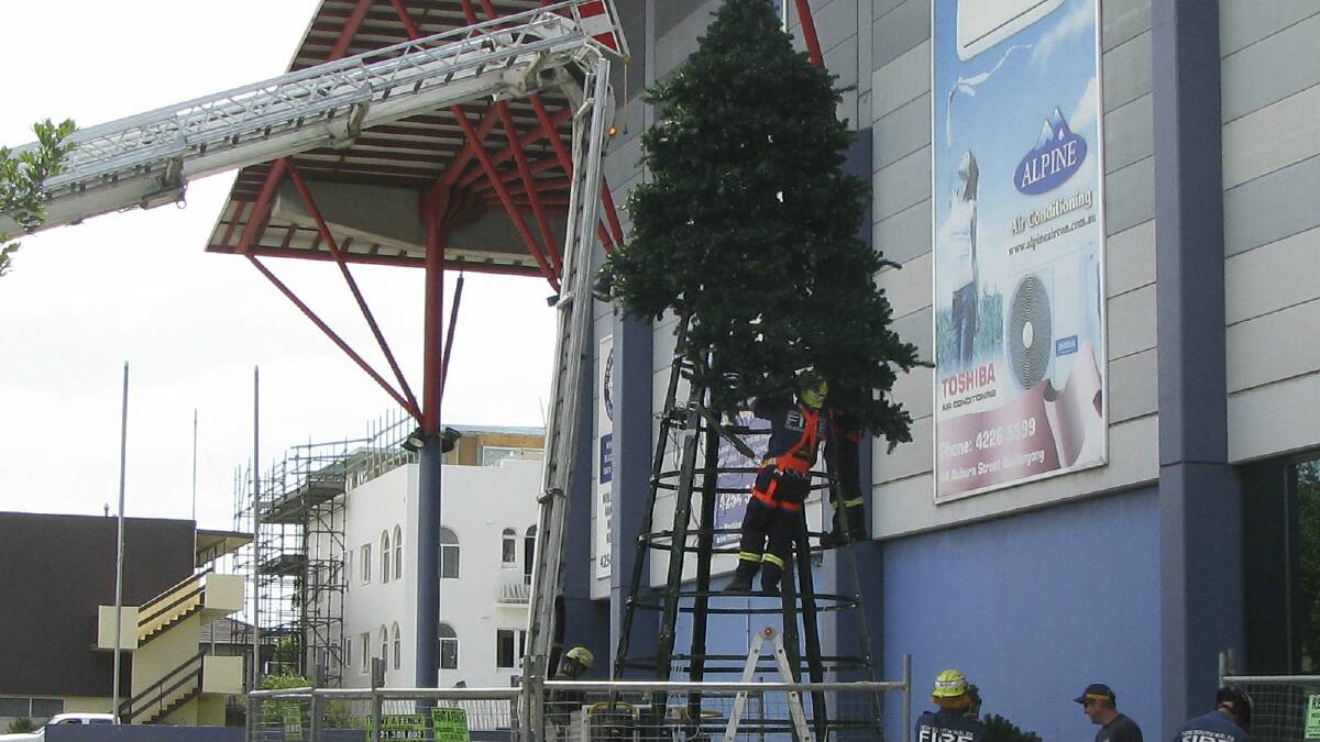 Giant Christmas tree goes up at WEC