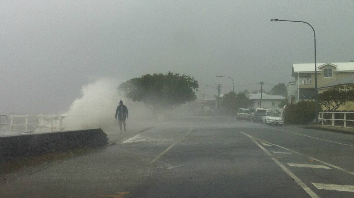 Scenes from Brisbane as ex-tropical cyclone Oswald lashes the city. Picture: MICHELLE SMITH